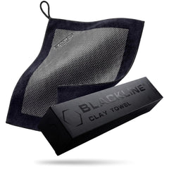 Blackline front packed towel showing branding and size, helps quick identification
