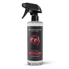 Blackline Reset front bottle view showing Wild Cherry label and premium packaging for fresh interiors
