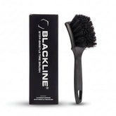 Blackline front view of brush showing shape and grip for comfortable handling
