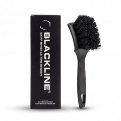 Blackline front view of brush showing shape and grip for comfortable handling