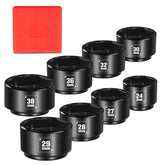 BLACKROBOT front view of full socket set showing organized case and sizes