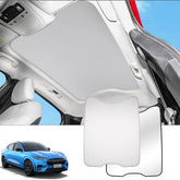 Blazeray front view of sunshade covering Mach‑E sunroof protects interior
