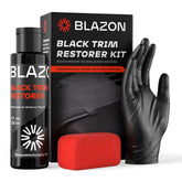 BLAZON front packaging showing kit and black finish benefit