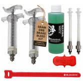 BleedZone front packaging showing SRAM DB8 kit components and clear contents benefit