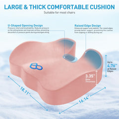 BlissTrends side profile highlighting 3.3-inch memory foam for reliable support