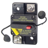 Blue Sea Systems 285-Series front view showing lever and face-mounted studs for easy control