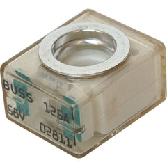 Blue Sea Systems MRBF terminal fuse front view showing compact design and clear labeling for safe installation