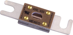 Blue Sea Systems ANL fuse front profile showing stud mount and clear blown indicator for fast checks