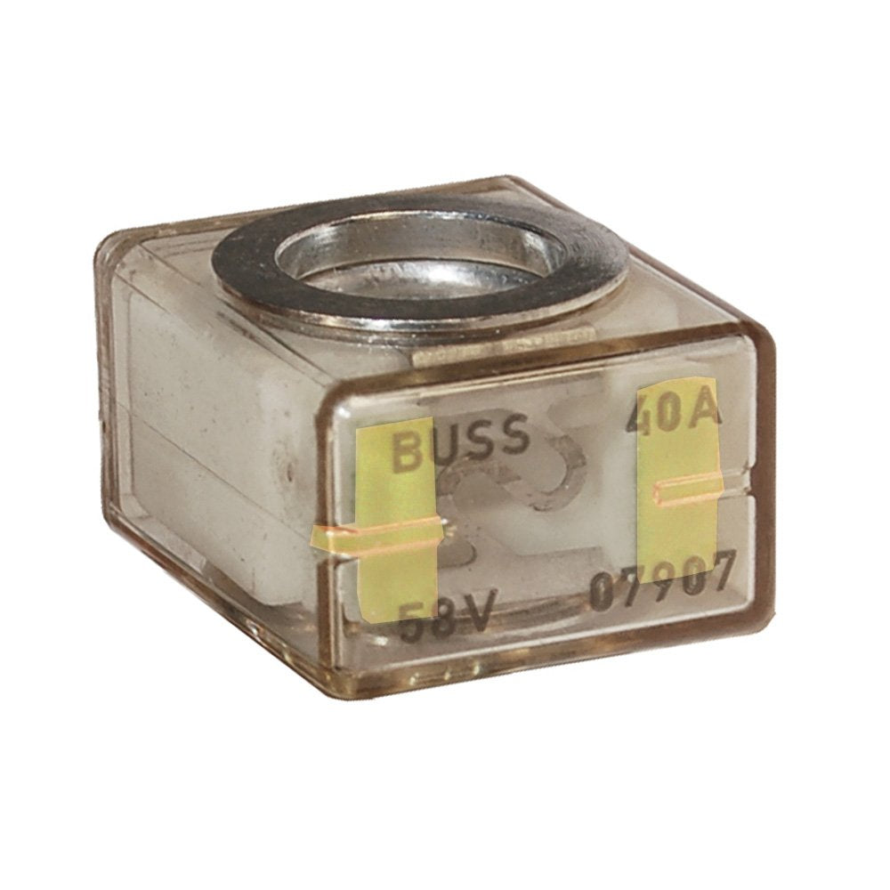 Blue Sea Systems MRBF 100A front view showing compact protective fuse, improves safety