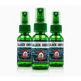 Blunteffects bottle front packaging showing Black Onyx scent and compact design for easy storage