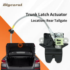 Blycorul actuator installed in trunk assembly demonstrating direct-fit convenience