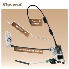 Blycorul latch installed in Ford Econoline rear door demonstrating proper fit