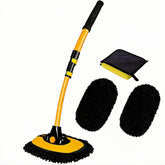 BMLEI front view of kit showing handle and mop heads for easy car washing
