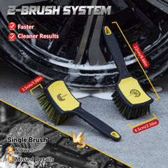 BMLEI tire brush close-up of stiff bristles for deep cleaning