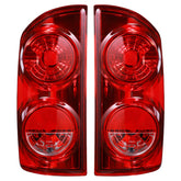 Boine front view of red lens taillight showing clean fit and restored appearance
