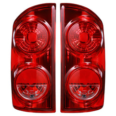 Boine front view of red lens taillight showing clean fit and restored appearance