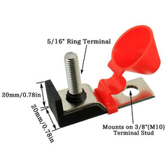 BOJACK mounted fuse holder in boat engine bay demonstrating secure marine fit