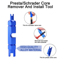 BOJIAN tapered positioning tube and metal push rod showing accurate valve core alignment