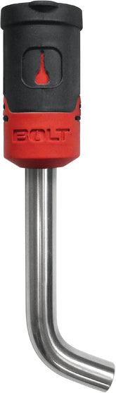 BOLT receiver lock front view showing keyhole and benefit of single-key convenience