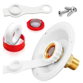 Boltigen front flange view showing clean mount and quick hookup benefits