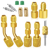 Boltigen front packaging showing R410A adapter kit and contents, clear inventory benefit