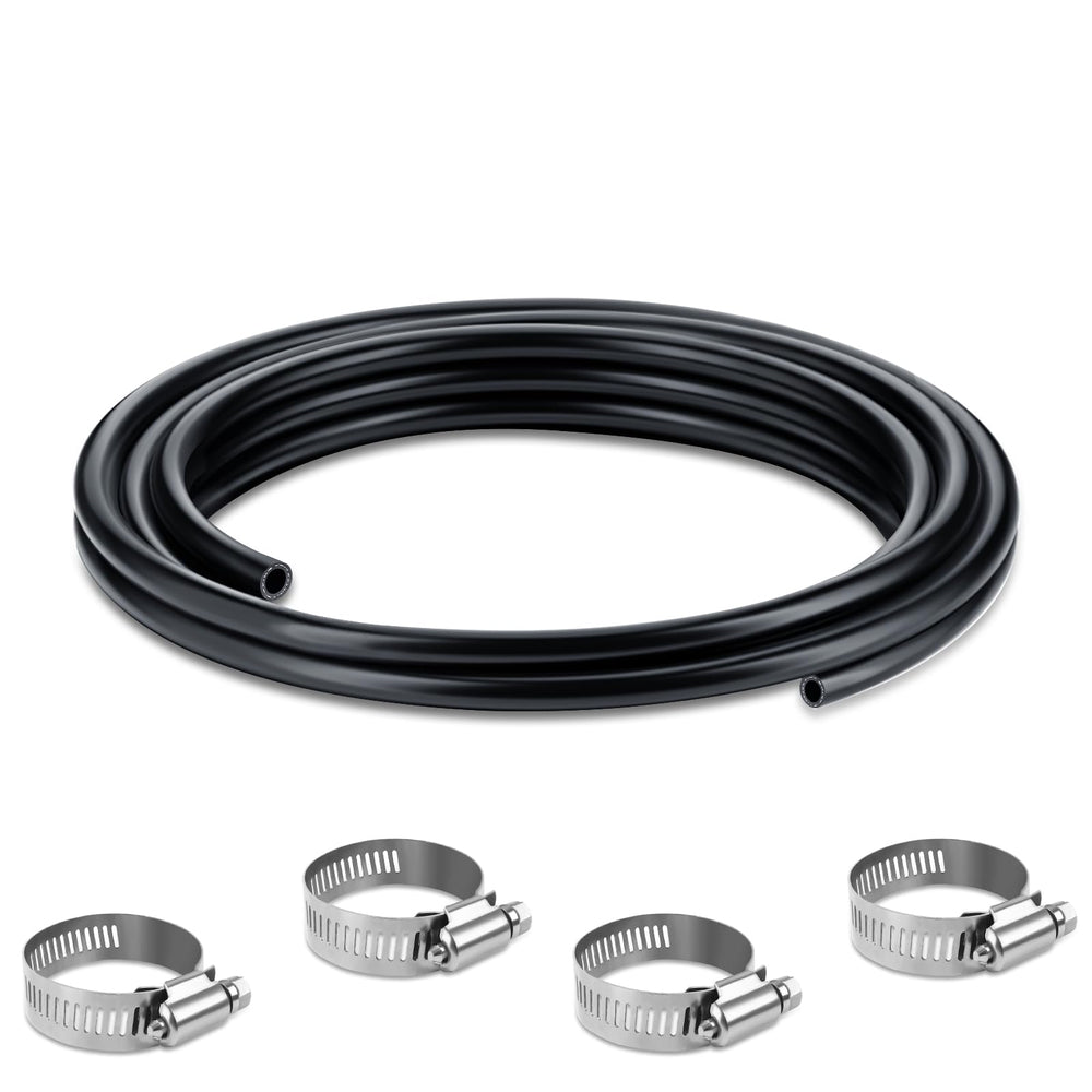 Boltigen front view of 5ft transmission cooler hose showing full length and finish
