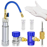 Boltigen injector front view showing compact aluminum body and shut-off valve, durable build benefit