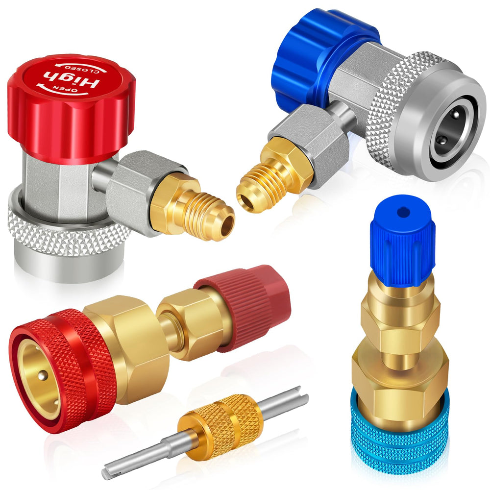 Boltigen quick coupler kit front view showing all adapters for easy identification and use