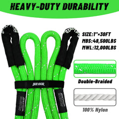 Bolvixor close-up of double-braided nylon texture, highlights durability and abrasion resistance