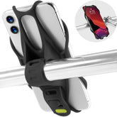 Bone handlebar front view showing secure phone mount and clear screen visibility