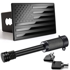 Bonrcea front view hitch cover showing patriotic finish and protection