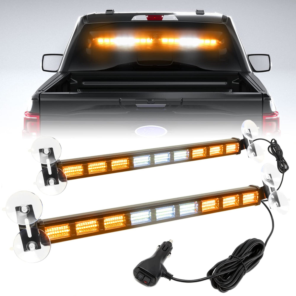BooYu front view of light bar showing bright LEDs and instant visibility