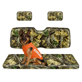 BORDAN front seat camo kit displayed, shows complete 4-piece set for easy replacement
