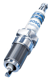 Bosch 6716 front packaging showing four spark plugs and product label, reliable upgrade