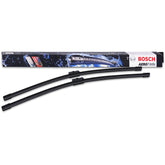 BOSCH AeroTwin front packaging showing included 24" pair and benefits