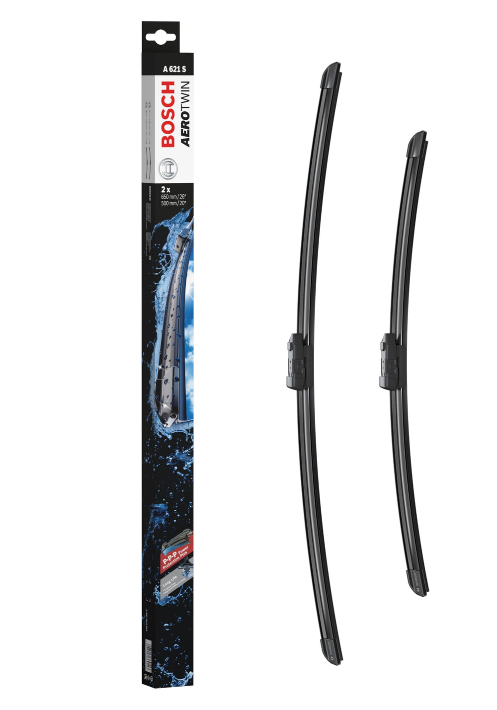 Bosch AeroTwin front packaging showing product and model for quick identification