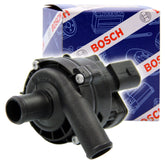 Bosch auxiliary pump front view showing mounting points and fit benefit