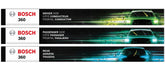 Bosch B36005 front packaging showing two 28-inch beam blades and clear fit details