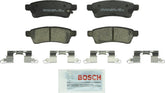 Bosch BC1100 rear axle pads in package showing contents and easy install benefit