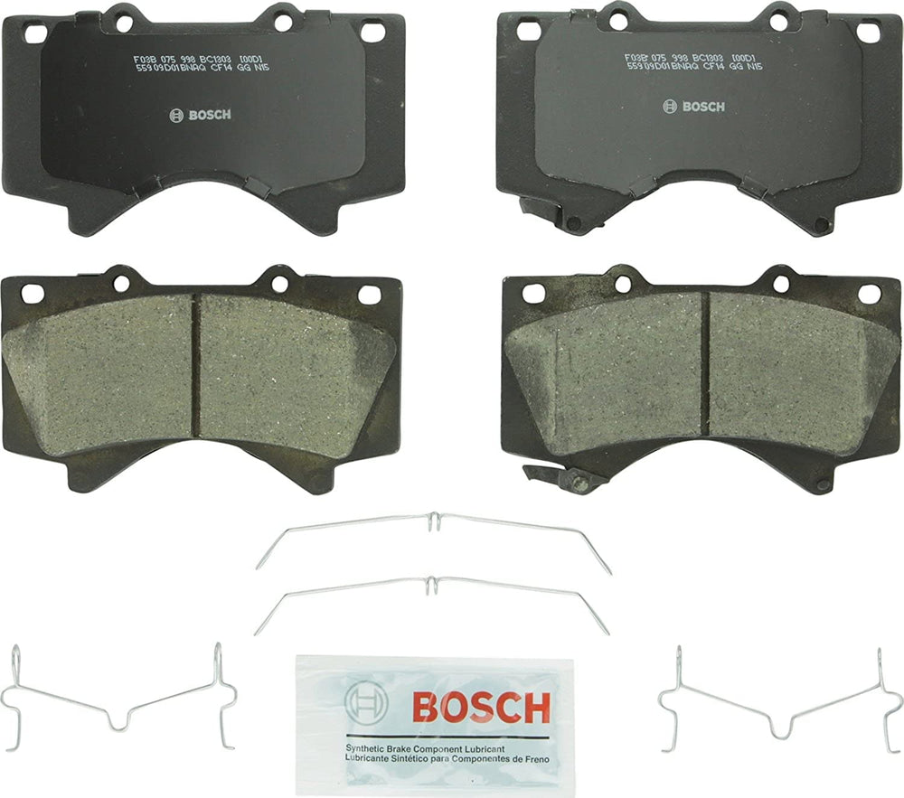 Bosch BC1303 front packaging showing complete kit and fast, quiet replacement