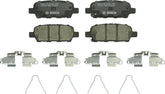 Bosch BC1393 rear packaging showing pads and hardware for easy install and reliable braking