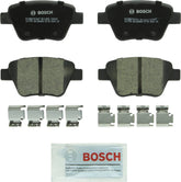 Bosch BC1456 rear pad set front packaging showing complete axle kit and benefits
