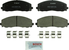 Bosch BC1589 front packaging showing pads and hardware, ensuring easier installation