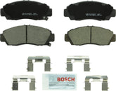 Bosch BC787 front packaging showing complete pad set and hardware for easy identification and fit