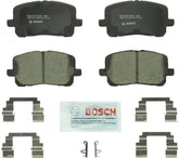 Bosch BC923 front pad set packaging showing included hardware and lubricant for easy installation