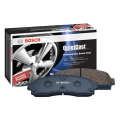 Bosch BC943 close-up of molded shim and powder-coated backplate for quiet braking