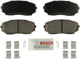 Bosch BE1258H front packaging showing pads and included hardware, reliable fit