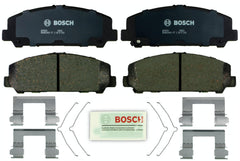 Bosch BP1509 front pads assembly showing ready-to-install set and reduced noise