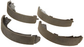 Bosch BS764 front view showing packaging and two rear brake shoes for clear identification and fit verification