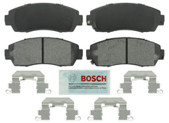 Bosch BE1089H front packaging showing complete pad set and hardware, reliable fit